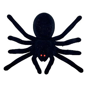 Aranha Preta de Veludo - 19x15cm - 1 unidade - Rizzo