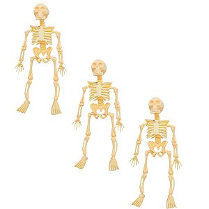 Kit Esqueletos Decorativos - 12x3,5cm - 3 unidades - Rizzo