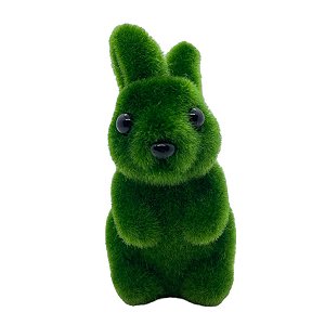Coelho Decorativo de Grama Sentado - 10,5cm - 1 unidade - Rizzo