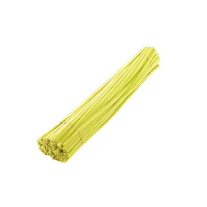 Haste de Chenille 30cm - Amarelo - 100 unidades - Rizzo
