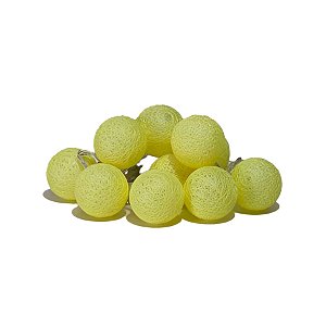 Luminária Cordão de Luz Led Bolinhas - Amarelo Claro - 1 unidade - Rizzo