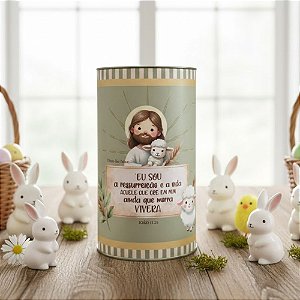 Lata Rígida Para Ovos de 350g - Ressureição Verde - 18x10cm - 1 unidade - Cromus - Rizzo