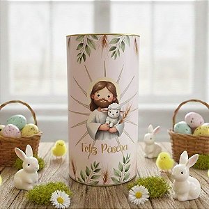 Lata Rígida Para Ovos de 250g - Ressureição Rosa - 16,5x9cm - 1 unidade - Cromus - Rizzo