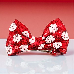 Presilha para Cabelo - Laço Minnie Mouse - Lantejoulas - Disney Original - 1 unidade - Rizzo