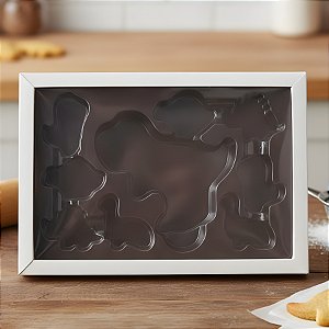 Caixa Para Chocolates - Dinossauro - Branca - 9 cavidades - 5 unidades - Crystal - Rizzo