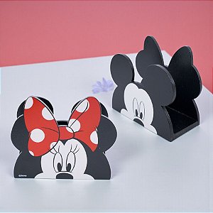 Porta Guardanapo de Madeira - Mickey e Minnie - Disney Original - 1 unidade - Rizzo