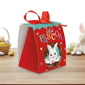 Caixa Para Lembrancinha Páscoa - Felicita - 8x7x9,5cm - 10 unidades - Cromus - Rizzo