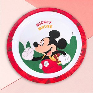 Prato Fundo de Melamine - Mickey Mouse - 21cm - Disney Original - 1 unidade - Rizzo