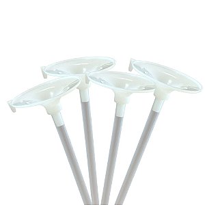 Suporte Para Balões Magic Click com 10 Hastes - Branco - 30cm - 10 unidades - Rizzo