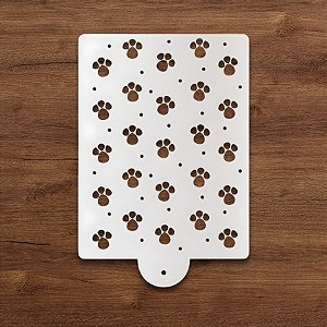 Stencil de Páscoa -  Patinhas - 15x20cm - 1 unidade - Cromus - Rizzo