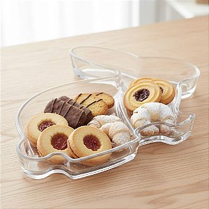 Prato de Vidro de Páscoa - Coelho Transparente - 22x17x3cm - 1 unidade - Cromus - Rizzo