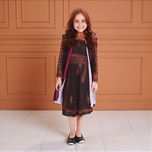 Fantasia Infantil Anna Frozen - Vestido - P - Disney Original - 1 unidade - Rizzo