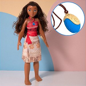Boneca Mini My Size - Moana Com Colar - 56cm - Disney Original - 1 unidade - Novabrink