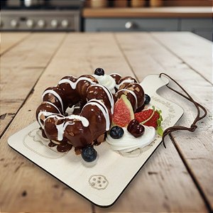 Tábua Decorativa de Donnuts e Blueberry Fake com Imã - 23cm - 1 unidade - Rizzo