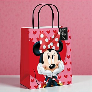 Sacola de Papel - Minnie Love - G 32x26,5x13cm - Disney Original - 10 unidades - Cromus - Rizzo