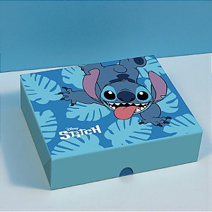 Caixa Retangular Com Tampa - Stitch - M 25x20x5cm - Disney Original - 1 unidade - Cromus - Rizzo