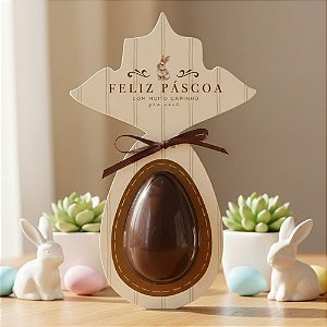 Cartão com Blister Para 1 Ovo de 50g - Classique Bunny - 7x17cm - 10 unidades - Cromus - Rizzo