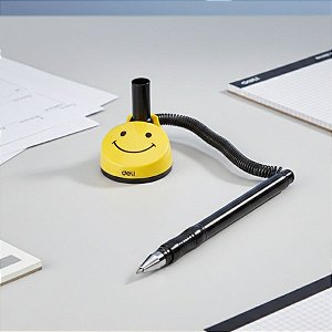 Caneta Esferográfica DAILY com Suporte de Mesa - Ponta 0.7mm Preta - 1 unidade - Deli - Rizzo