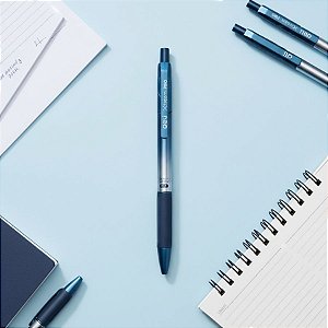 Caneta Esferográfica Retrátil XTREAM PRO - Ponta Bullet 0,7mm Azul - Caixa - 12 unidades - Deli - Rizzo