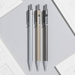 Lapiseira Redonda Metálica Premium - Ponta 0.7mm - Sortido - Caixa - 36 unidades - Deli - Rizzo