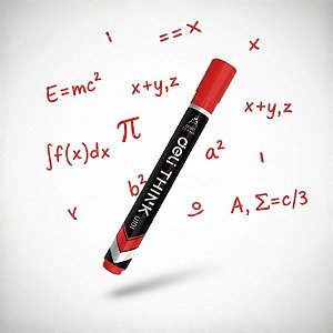 Marcador Permanente - Ponta Cinzel 1,5-5,0mm Vermelho - Caixa - 12 unidades - Deli - Rizzo