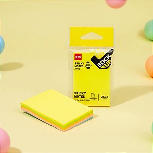 Bloco de Notas Adesivas - Sortido - 7,6x5,1cm - Caixa - 12 unidades - Deli - Rizzo