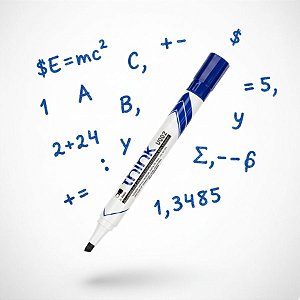 Marcador de Quadro Branco - Ponta Cinzel 2mm-5,00mm Azul - Caixa - 12 unidades - Deli - Rizzo