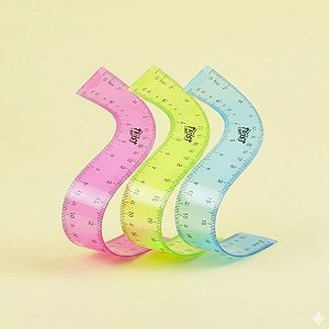 Régua Flexível 30cm - Sortido - 1 unidade - Deli - Rizzo