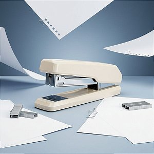 Grampeador com Extrator de Grampos - Suporta até 25 folhas - 11,5x5,5cm - Branco - 1 unidade - Deli - Rizzo