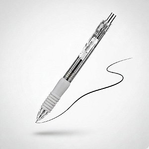 Caneta Gel Retrátil com Grip - Ponta 0.5mm - Preta - Caixa - 12 unidades - Deli - Rizzo