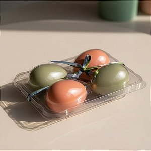 Blister 4 Ovos de Páscoa de 50g - 6x4x4cm - 10 unidades - Rizzo