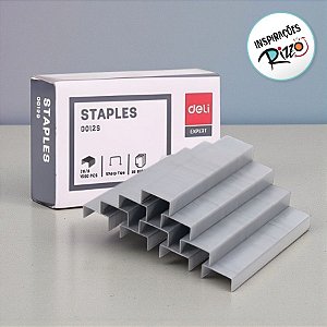 Grampo Aço Galvanizado - Tamanho 26/6 - Caixa - 20000 unidades - Deli - Rizzo