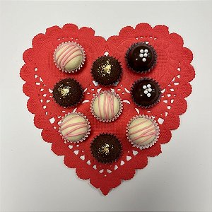 Enfeite de Papel - Coração Rendado - Vermelho - 10x10cm - 24 unidades - Rizzo