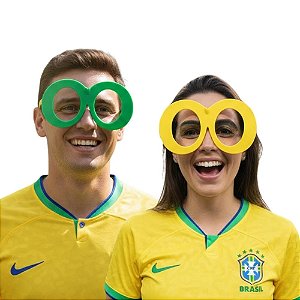 Óculos Zoião - Copa do Mundo - Verde e Amarelo - 15x9x14,5cm - 10 unidades - Rizzo