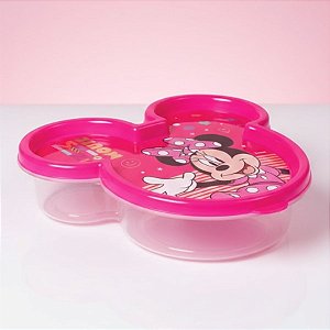 Pote de Plástico Formato - Minnie Mouse - 320ml - 15x15cm - Disney Original - 1 unidade - Plasútil - Rizzo