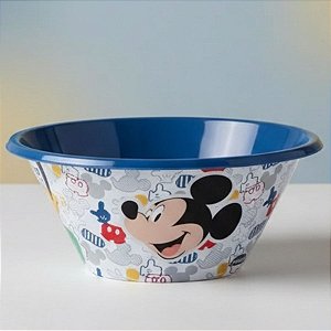 Tigela Bowl de Plástico - Turma do Mickey Mouse - Azul - 15cm - Disney Original - 1 unidade - Plasútil - Rizzo
