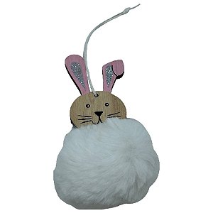 Enfeite para Pendurar Coelho - Branco - 1 unidade - Rizzo
