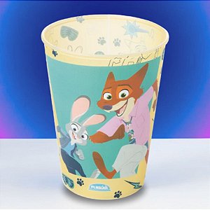 Copo de Plástico Zootopia - Judy e Nick - 320ml - Disney Original - 1 unidade - Plasútil - Rizzo