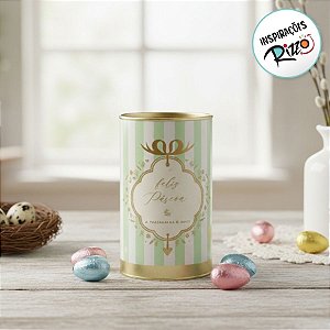 Lata Rígida Para Ovos de 250g - Quinn - Verde - 9x16cm - 1 unidade - Cromus - Rizzo