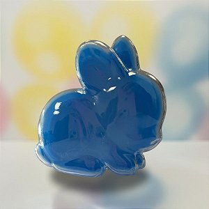 Potinho de Páscoa em Acrílico Coelhinho - Azul - 8x7cm - 10 unidades - Rizzo