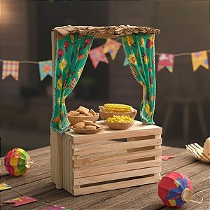 Display Decorativo de Festa Junina - Barraquinha - 31x22x10cm - 1 unidade - Rizzo