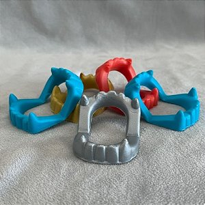 Brinquedo Dentadura de Vampiro - Sortido - 4,5cm - 5 unidades - Rizzo