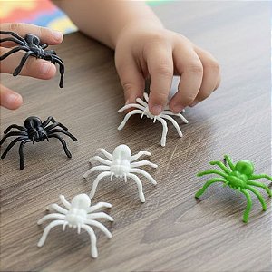 Mini Brinquedo Aranha - Sortido - 4,5cm - 5 unidades - Rizzo