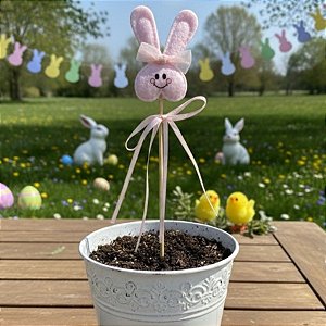 Pick Decorativo de Páscoa - Coelhinho  - 19 cm  - 1 unidade - Rizzo
