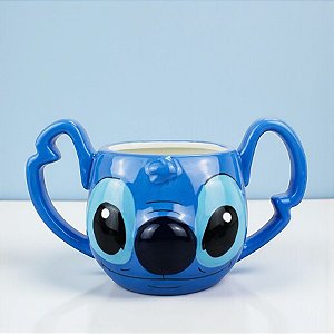 Caneca de Porcelana Decorativa - Stitch - 20x11cm - Disney Original - 1 unidade - Taimes - Rizzo