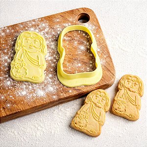 Kit Cortador Carimbo - Jesus e Ovelinha - 9cm - 1 unidade - BlueStar - Rizzo