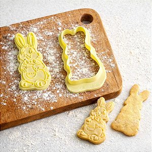 Kit Cortador Carimbo - Coelhinho da Páscoa - 10cm - 1 unidade - BlueStar - Rizzo