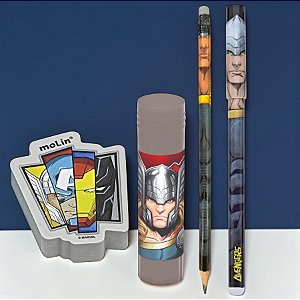 Kit Escolar - Thor - Vingadores - 4 Itens - Disney Original - 1 unidade - Molin - Rizzo