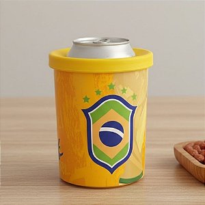 Porta Lata - Brasil - Copa do Mundo - 10,5x9cm - 1 unidade - Plasútil - Rizzo