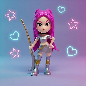 Boneca Mira Guerreiras do K-POP - Roupa Prateada - 15cm - 1 unidade - Rizzo